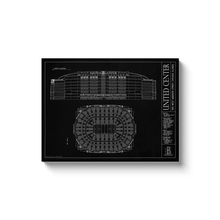 United Center 18x24" Canvas Wrap - Black
