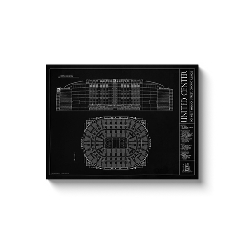 United Center 18x24" Canvas Wrap - Black