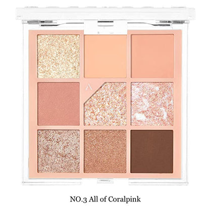 UNLEASHIA Glitterpedia Eye Palette NO.3 All of Coralpink