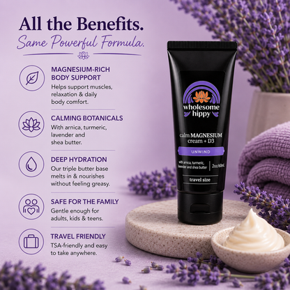 Unwind Calm Cream with Magnesium & Vitamin D3 with Lavender  - 2oz