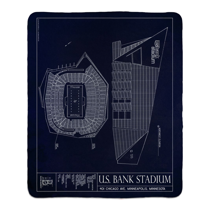 US Bank Stadium Fleece Sherpa Blankets