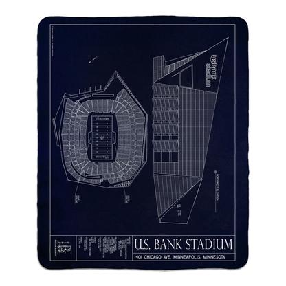 US Bank Stadium Fleece Sherpa Blankets