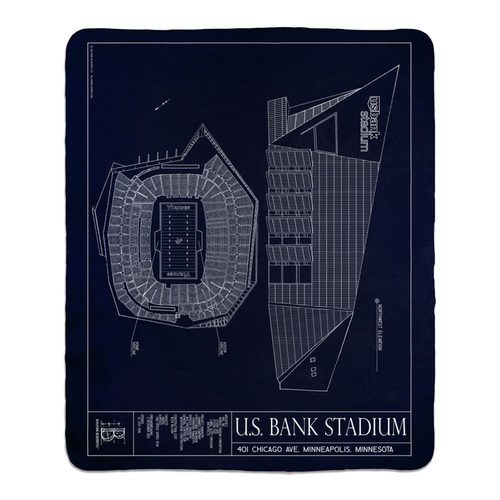 US Bank Stadium Fleece Sherpa Blankets