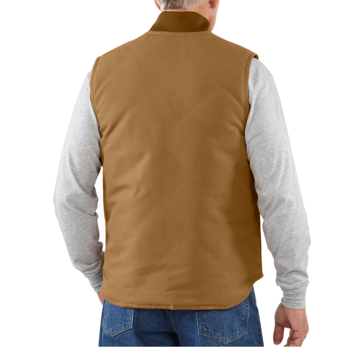 V01 Relaxed Fit Firm Duck Insulated Rib Collar Vest - BRN-Carhartt Brown | Carhartt 106676