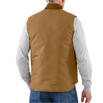 V01 Relaxed Fit Firm Duck Insulated Rib Collar Vest - BRN-Carhartt Brown | Carhartt 106676