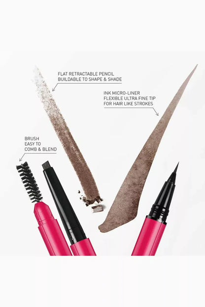 Valentino Brow Trio Eyebrow Liner - 02 Brown NIB