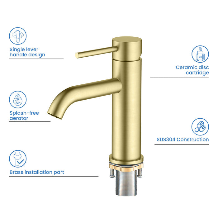 Value Collection - Single Handle Bathroom Vanity Sink Faucet with Pop Up Drain - F201