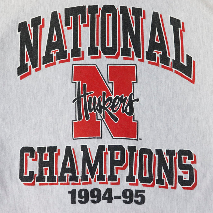 Vintage 1994-95 Champion Reverse Weave Nebraska Huskers Crewneck Sweatshirt Size XXL