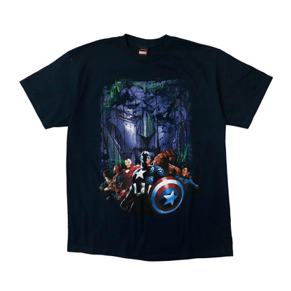 Vintage 2011 Marvel Mad Engine Superhero Graphic T-Shirt Size L