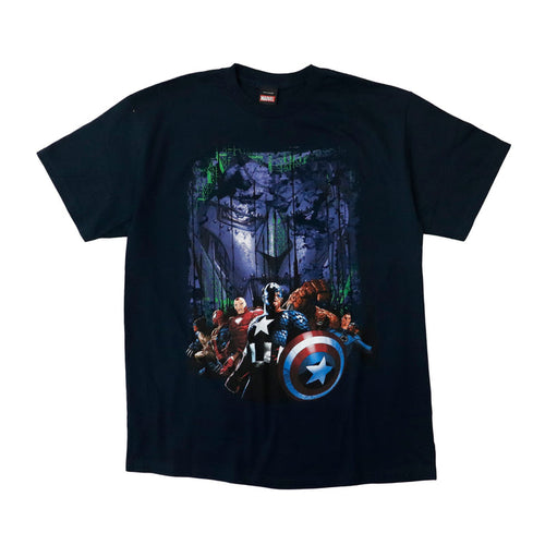 Vintage 2011 Marvel Mad Engine Superhero Graphic T-Shirt Size L
