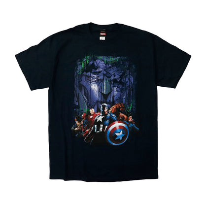 Vintage 2011 Marvel Mad Engine Superheroes Graphic T-Shirt Size L