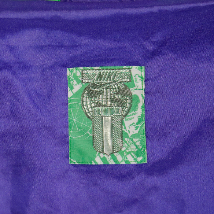 Vintage 90s Nike International Purple Green Windbreaker Jacket Size S