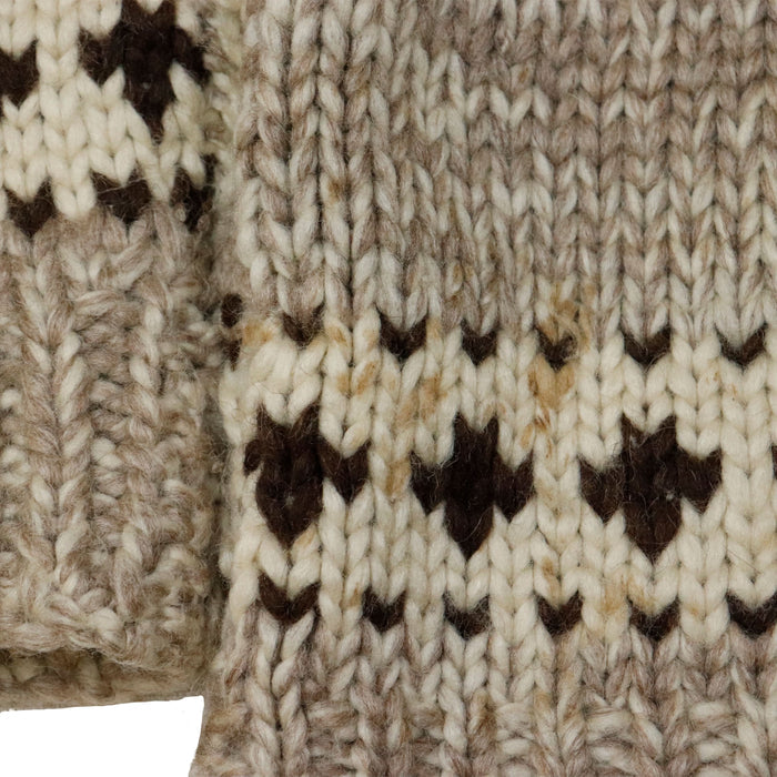 Vintage Hand Knit Cowichan Zip Sweater Size N/A