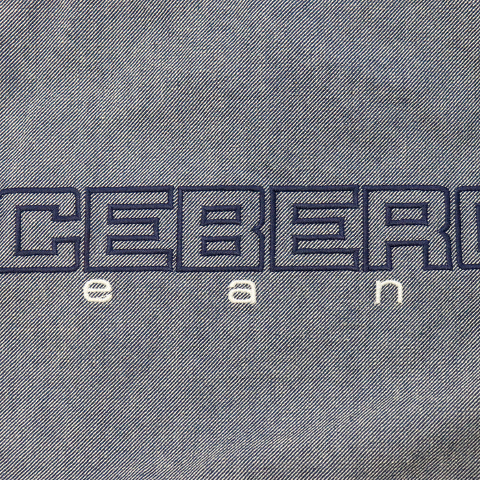 Vintage Iceberg Jeans Embroidered Logo Denim Jacket
