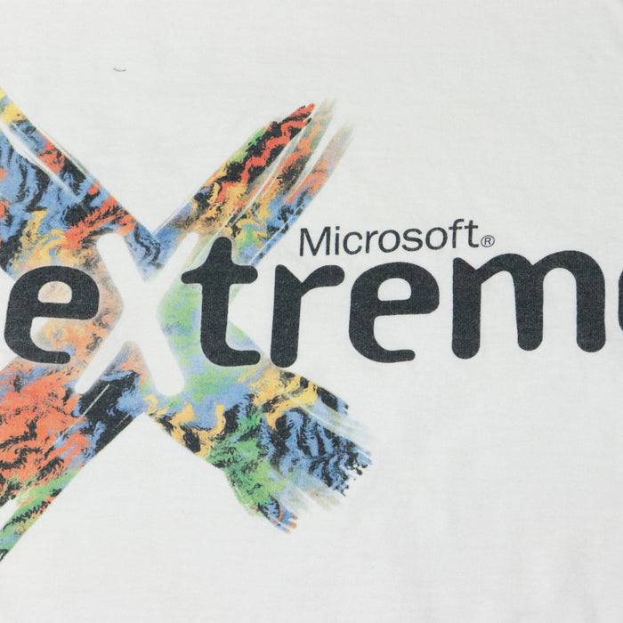 Vintage Microsoft Extreme Graphic Computer 90s T-Shirt Size XL Oneita