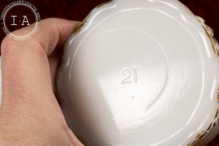 Vintage Milk Glass Sugar Bowl