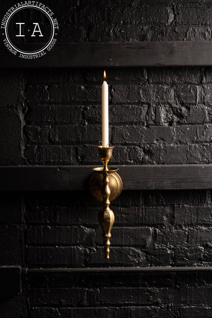 Vintage Pair of Brass Candle Sconces