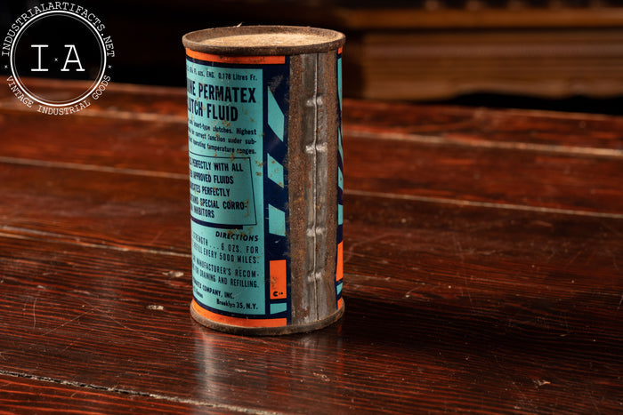Vintage Permatex Clutch Fluid Can