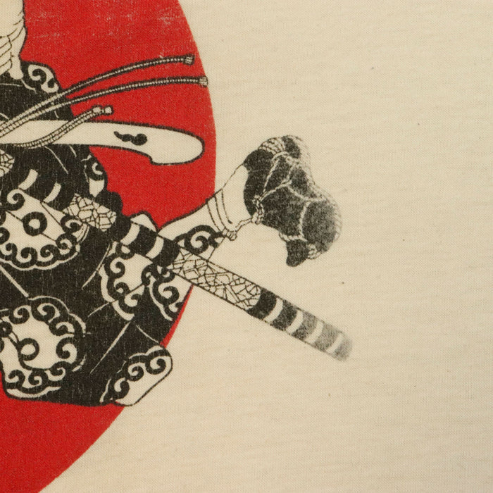 Vintage Samurai Graphic Ringer T-Shirt Size XL 90s