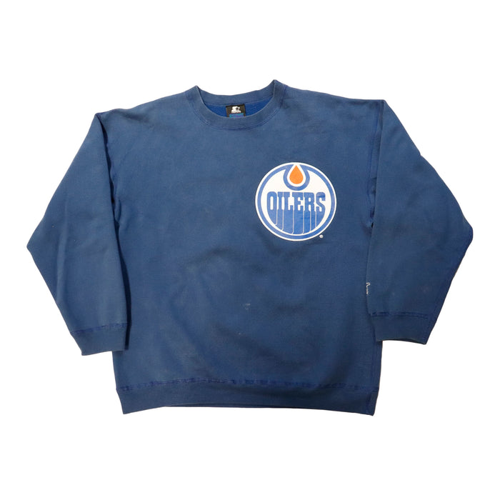 Vintage Starter Edmonton Oilers Logo Sweatshirt Size N/A