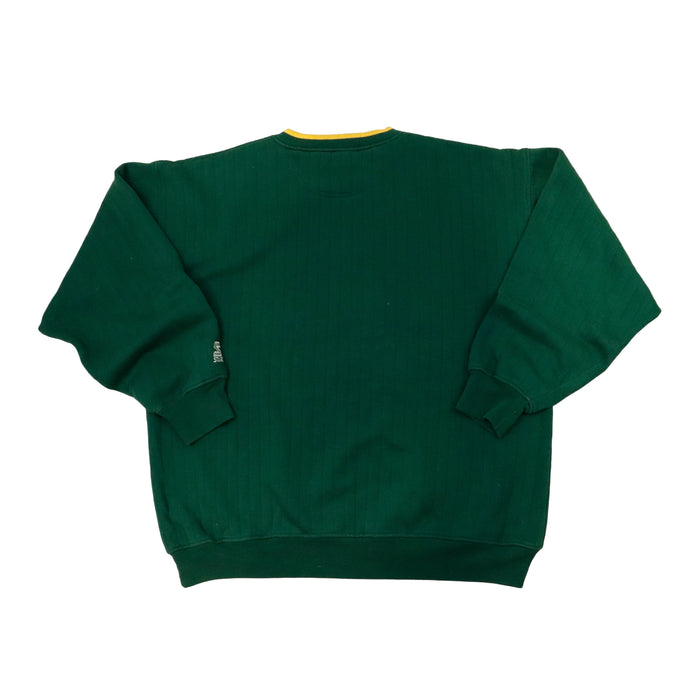 Vintage Starter Packers Green Stripped Crewneck Size L Starter