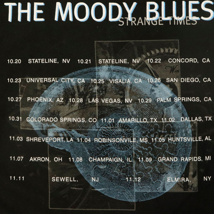 Vintage The Moody Blues Strange Times Tour Graphic T-Shirt Size N/A