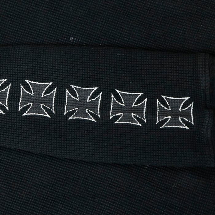 Vintage Third Rail Iron Cross Graphic Thermal Long Sleeve Shirt Size M R
