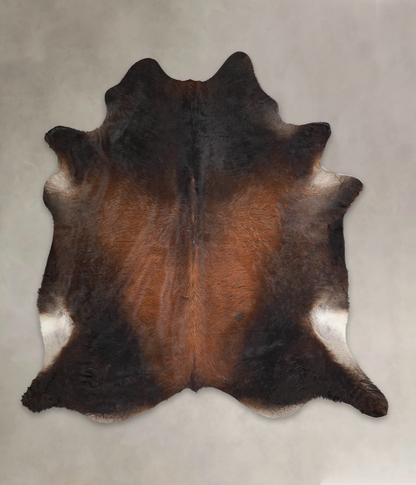 Brown with Red Cowhide Rug #A25603