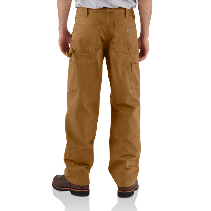 WASHED DUCK DOUBLE FRONT WORK DUNGAREE - BRN-Carhartt Brown | Carhartt B136