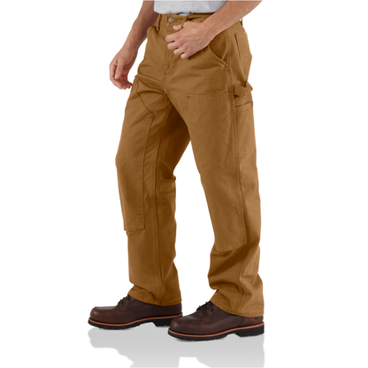 WASHED DUCK DOUBLE FRONT WORK DUNGAREE - BRN-Carhartt Brown | Carhartt B136