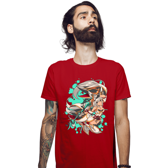 Daily_Deal_Shirts Fitted Shirts, Mens / Small / Red Water Blade