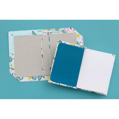 We R Memory - Book Cover Guide - Mint. Perfect book board placement, consistent gaps, trim corners at the proper angle, easily round corners and mark spot for elastic closure. It also includes a scan code for detailed instructions. Available at Embellish Away located in Bowmanville Ontario Canada.