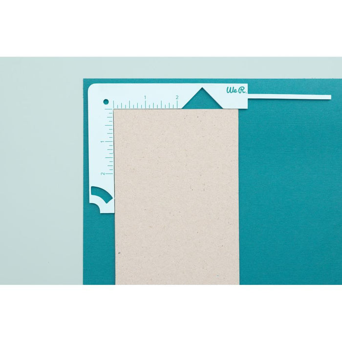 We R Memory - Book Cover Guide - Mint. Perfect book board placement, consistent gaps, trim corners at the proper angle, easily round corners and mark spot for elastic closure. It also includes a scan code for detailed instructions. Available at Embellish Away located in Bowmanville Ontario Canada.