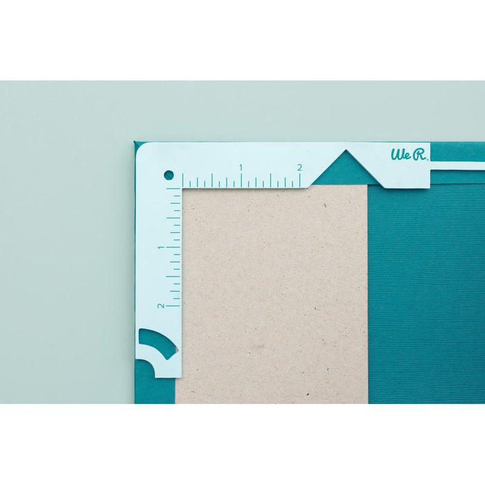 We R Memory - Book Cover Guide - Mint. Perfect book board placement, consistent gaps, trim corners at the proper angle, easily round corners and mark spot for elastic closure. It also includes a scan code for detailed instructions. Available at Embellish Away located in Bowmanville Ontario Canada.