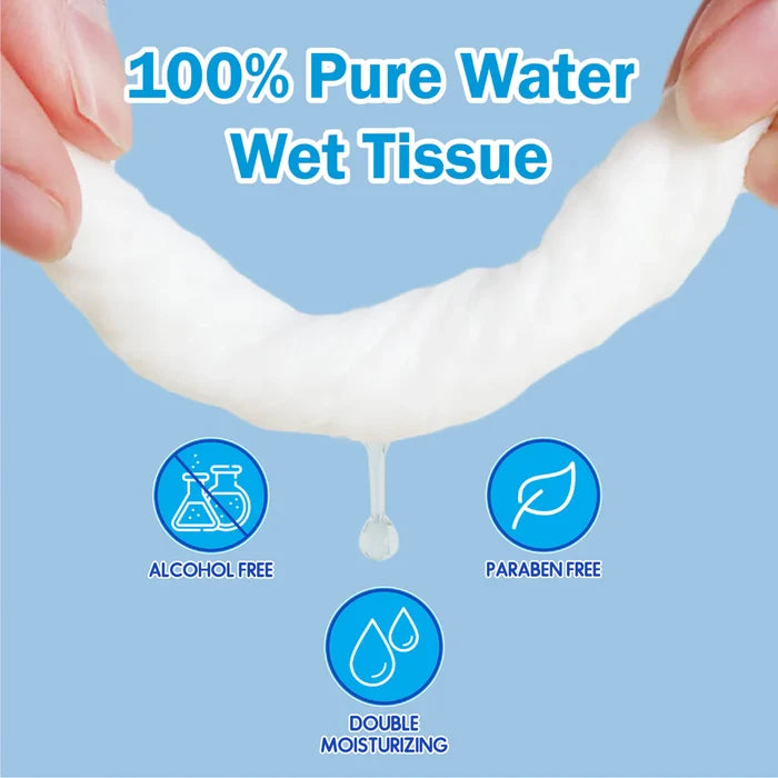 Wetty Wet Tissue Fragrance Free (24 packs/ carton)