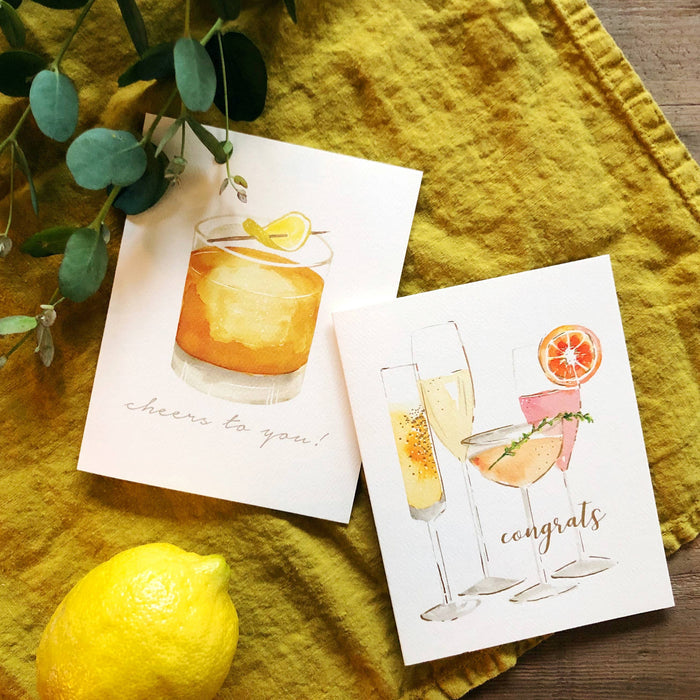 Whiskey Cheers Greeting Card