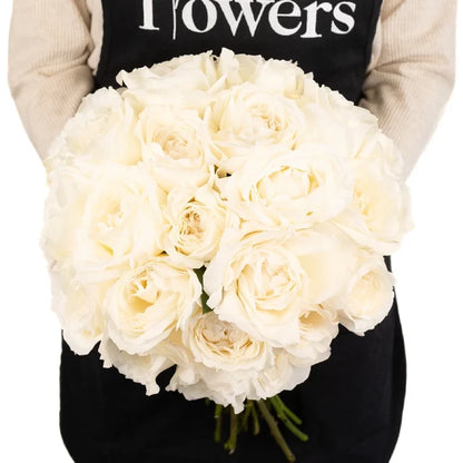 Whisper White Garden Rose Apron - Image