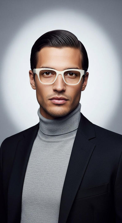 White & Black Wayfarer Full Rim