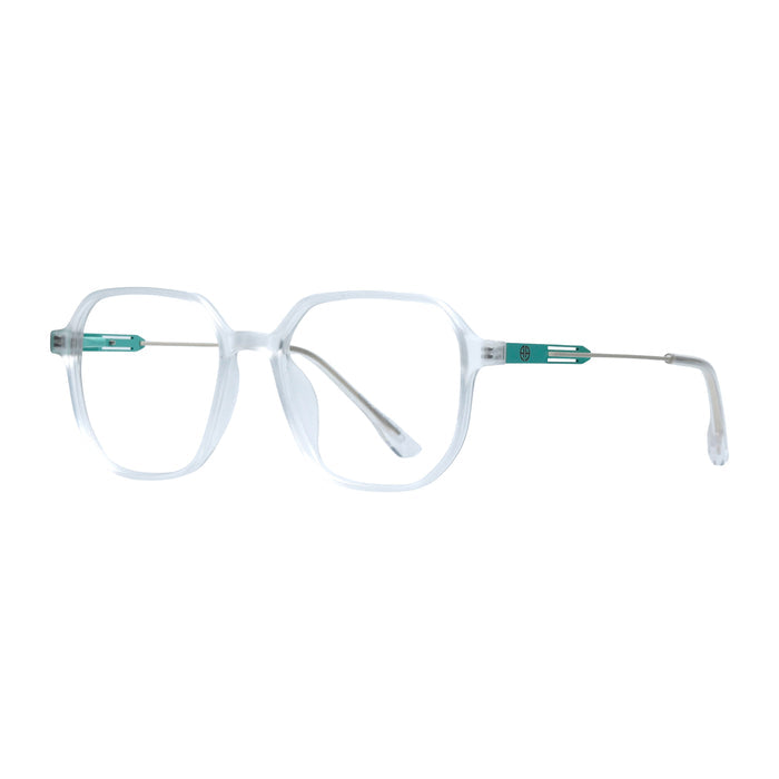 White & Green Square Full Rim