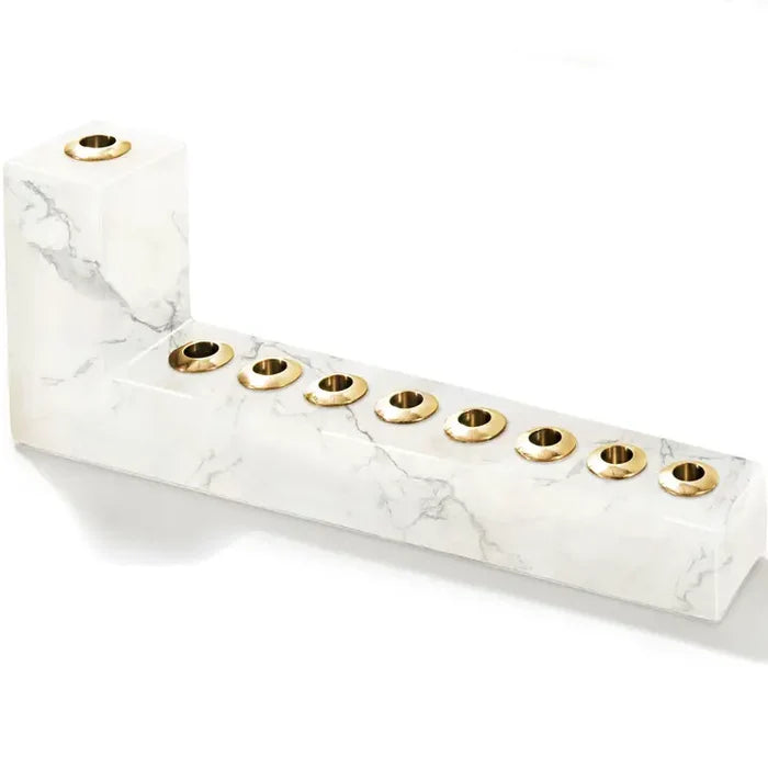 White Marble Menorah