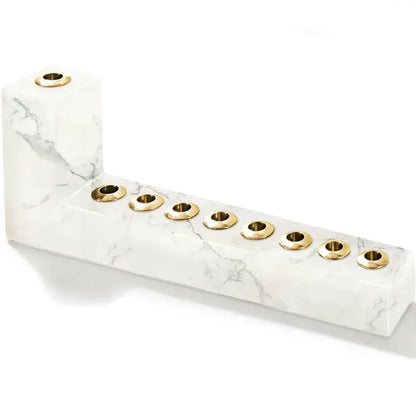 White Marble Menorah
