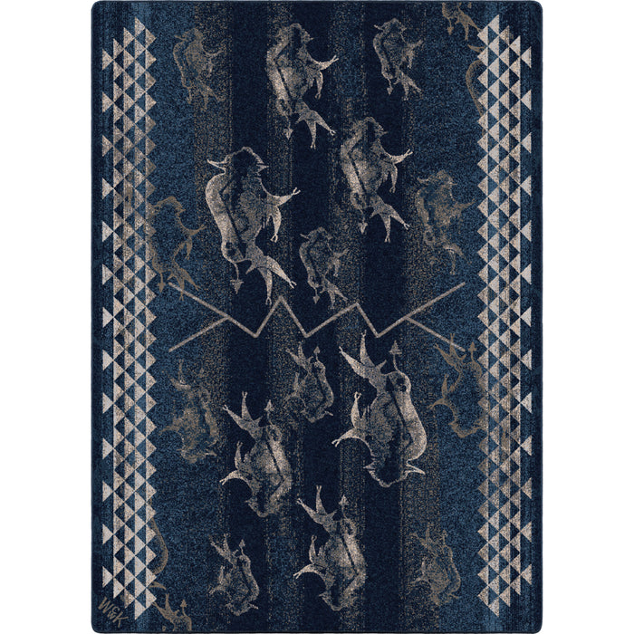 Image of an area rug, Will K Buffalo Rising - Midnight