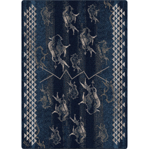 Image of an area rug, Will K Buffalo Rising - Midnight
