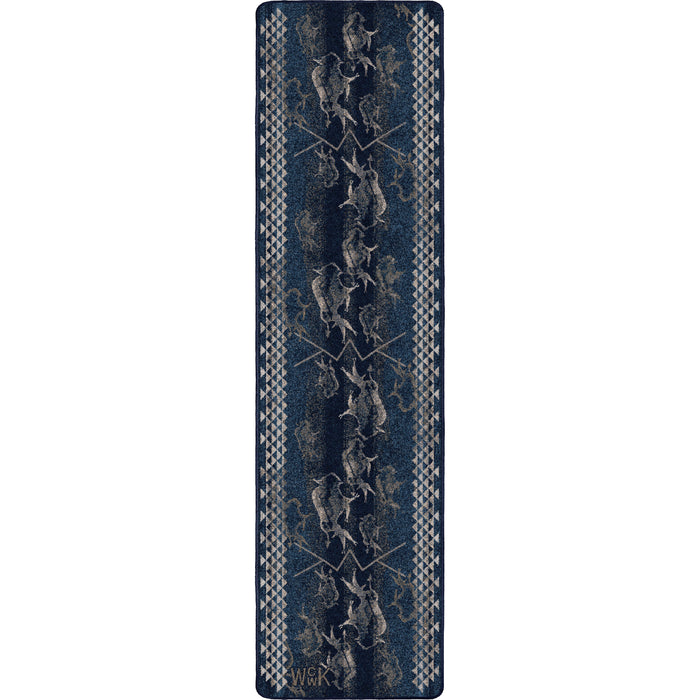 Image of an area rug, Will K Buffalo Rising - Midnight