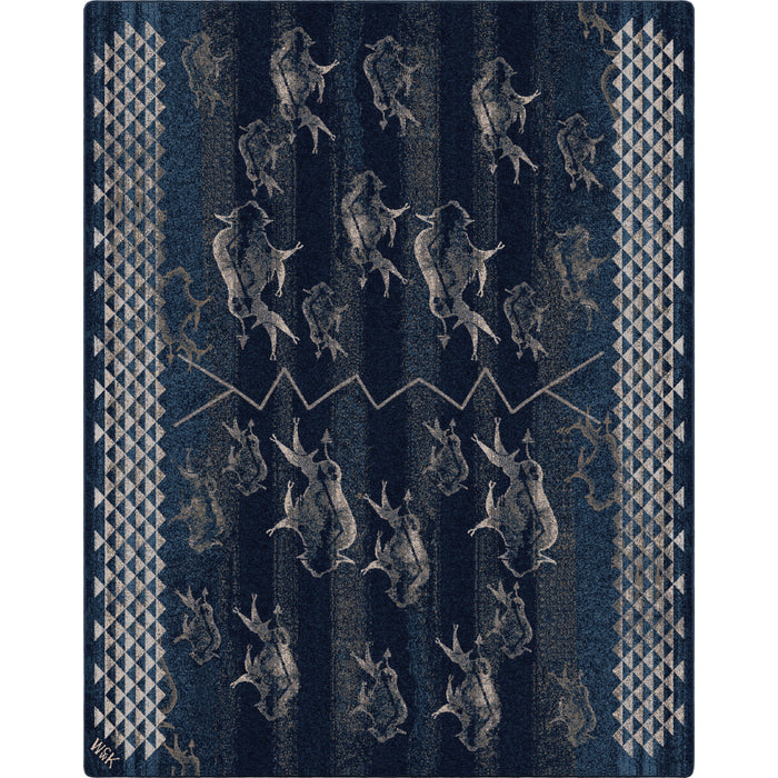 Image of an area rug, Will K Buffalo Rising - Midnight