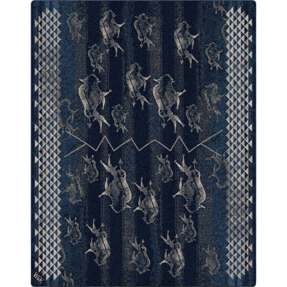 Image of an area rug, Will K Buffalo Rising - Midnight