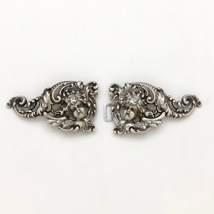 Seperated William B. Kerr Antique Sterling Silver Buckle, Newark, NJ, 1900-1910