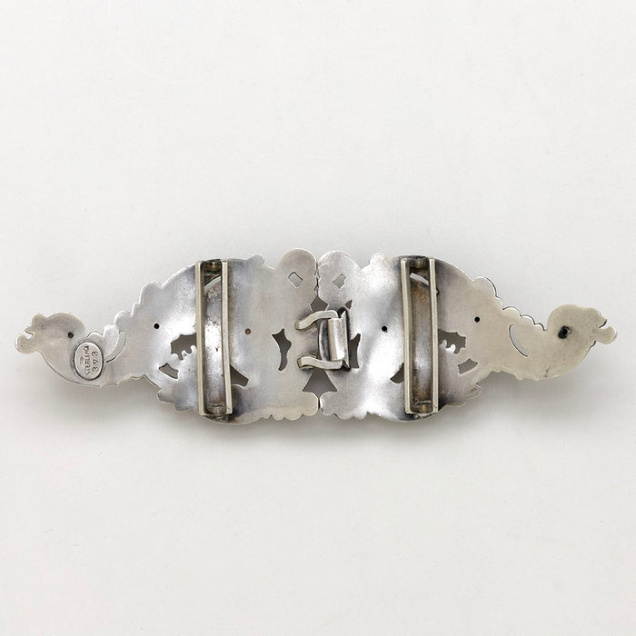 Back of William B. Kerr Antique Sterling Silver Buckle, Newark, NJ, 1900-1910