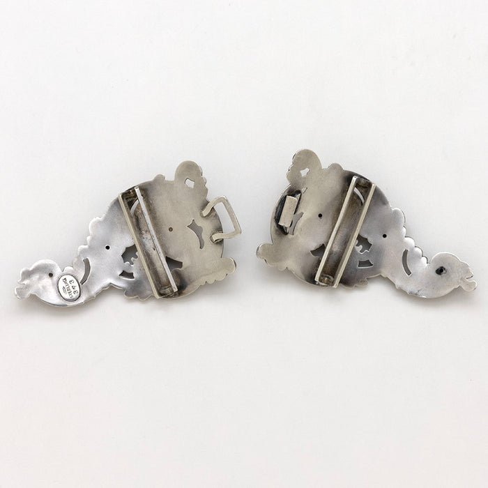 Clasp of William B. Kerr Antique Sterling Silver Buckle, Newark, NJ, 1900-1910