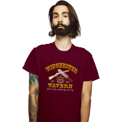 Secret_Shirts T-Shirts, Unisex / Small / Maroon Winchester Tavern Crest